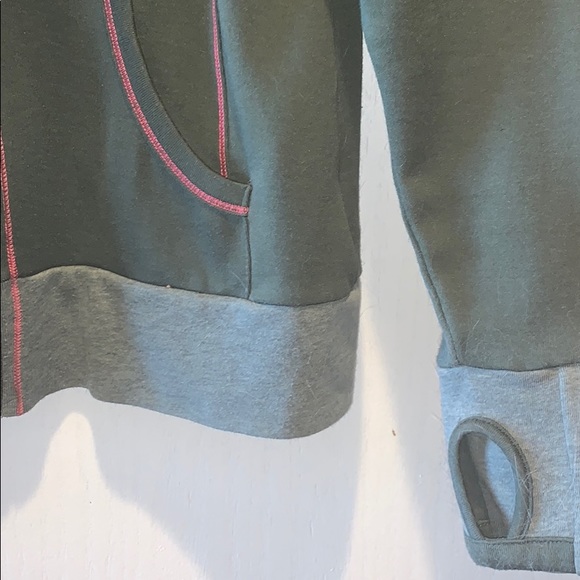 Columbia olive green jacket w pink stitching S/P - Picture 4 of 5